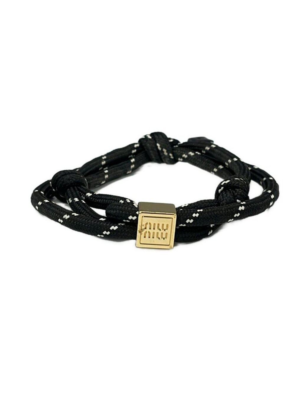 Miu Miu Bracelet Black White Gold